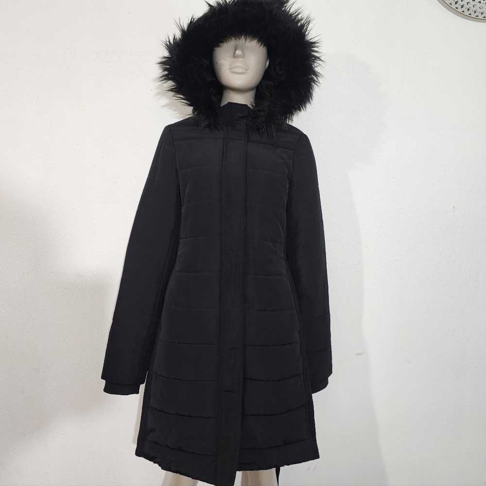 EXPRESS Women's Black Hooded Coat